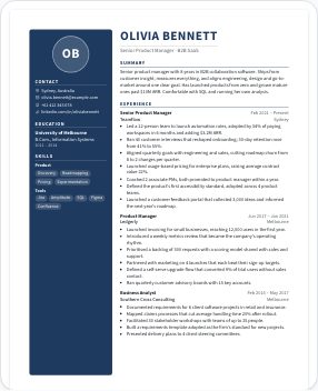 Atlas résumé template